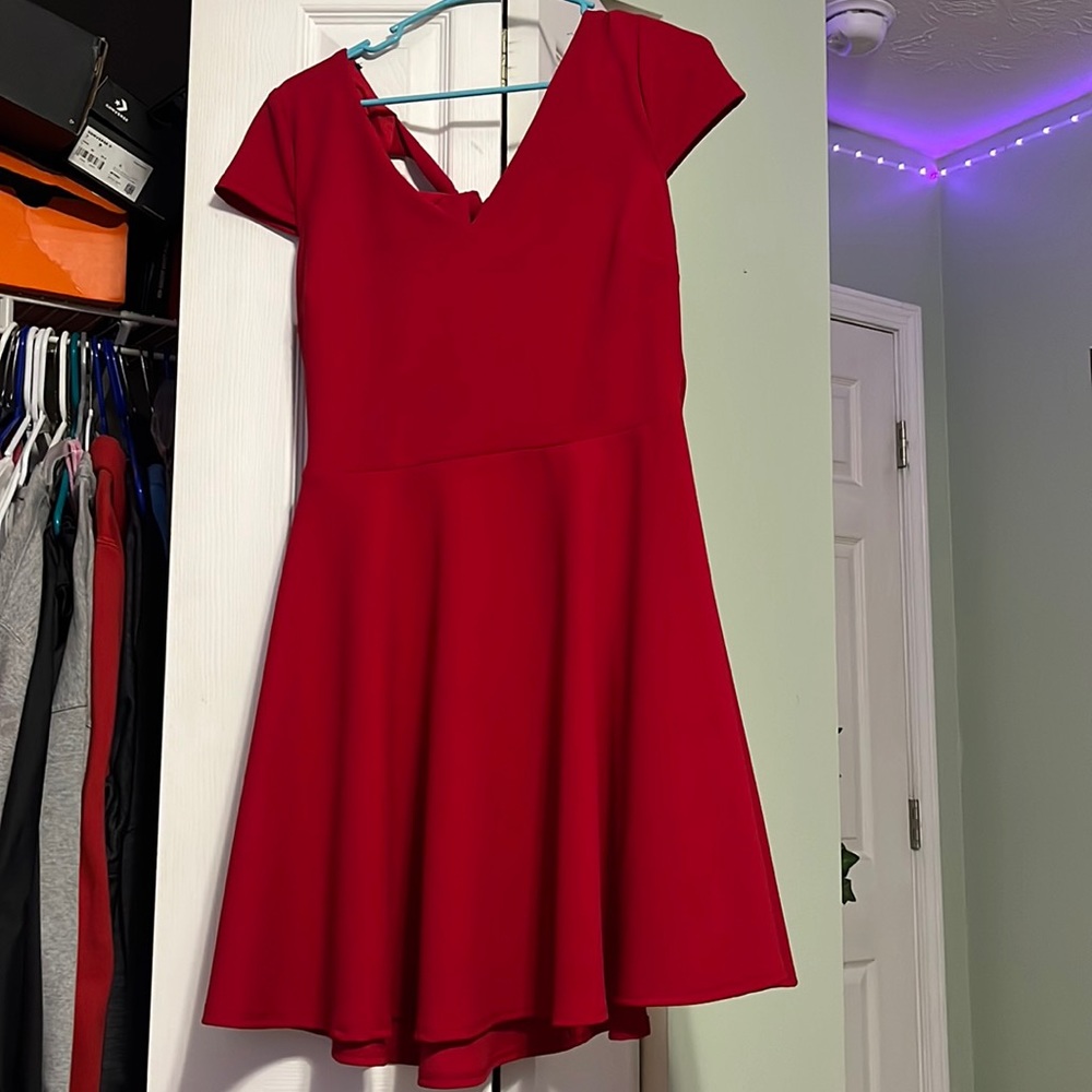 Red cocktail dress